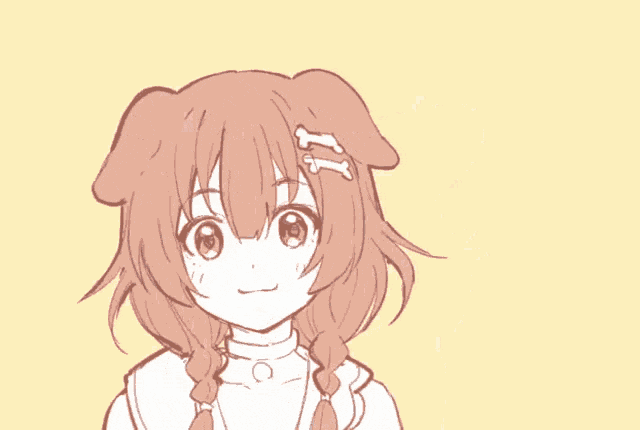 A gif of Inugami Korone from hololive looking happy and dancing